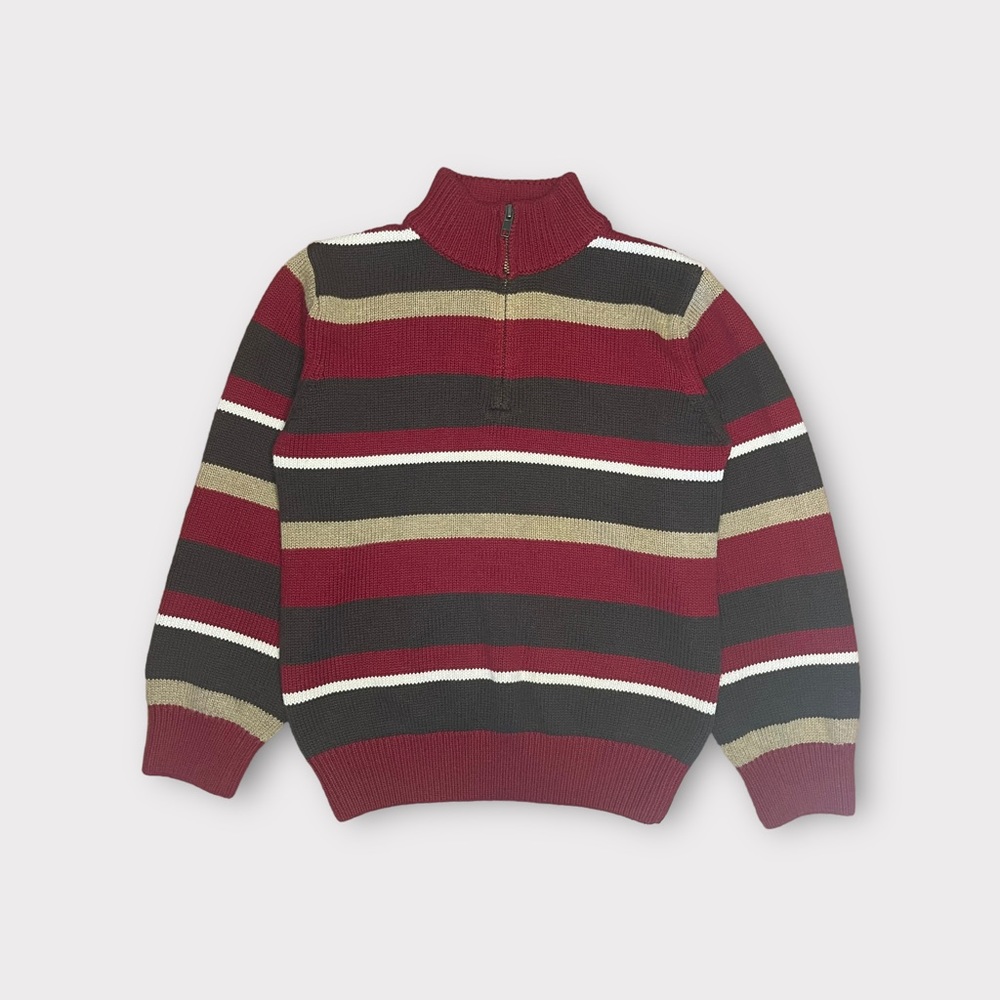 Gymboree 2010 Brown & Red Striped Knit Pullover Sweater